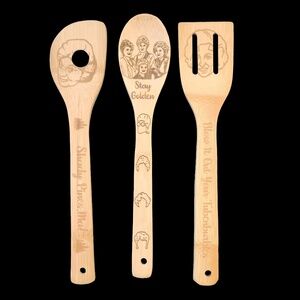 New Golden girls bamboo wooden spoon set of 3